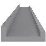 vidaXL Étagères murales 4 Pièces Gris 100x9x3 cm