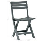 vidaXL Chaises de jardin pliables 2 Pièces Plastique Vert