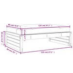 vidaXL Repose-pied de jardin 120x80 cm massif de douglas