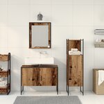 vidaXL Set de meubles de salle de bain 3 pièces en bois vieilli et en bois d'ingénierie