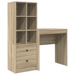 vidaXL Bureau avec Rangement Chêne Sonoma Bois d'Ingénierie