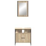 vidaXL Ensemble de meubles de salle de bain en chêne Sonoma en bois d'ingénierie