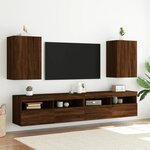 vidaXL Meuble TV mural chêne marron 40 5x30x60 cm bois d'ingénierie