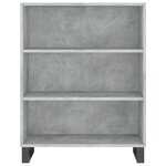 vidaXL Buffet haut Gris béton 69 5x34x180 cm Bois d'ingénierie