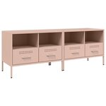 vidaXL Meubles TV 2 Pièces rose 68x39x50 5 cm acier laminé à froid