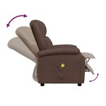 vidaXL Fauteuil de massage Marron Similicuir