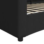 vidaXL Lit de repos sans matelas noir 100x200 cm tissu