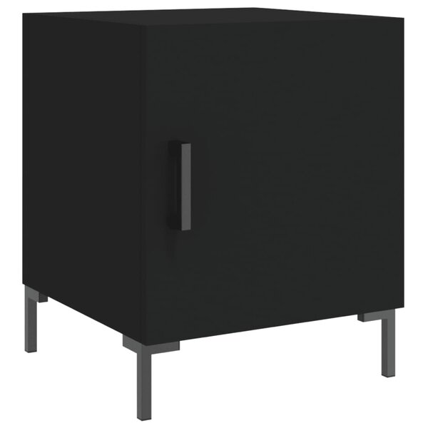 vidaXL Table de chevet noir 40x40x50 cm bois d’ingénierie