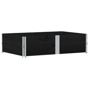 vidaXL Jardinière noir 150x100 cm bois massif de pin