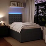 vidaXL Sommier à lattes de lit et matelas gris foncé 120x190cm velours