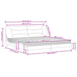 vidaXL Lit avec matelas taupe 200x200 cm tissu
