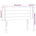 vidaXL Tête de lit à LED Gris foncé 93x16x78/88 cm Tissu