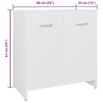 vidaXL Ensemble de meubles de salle de bain 4 Pièces Blanc