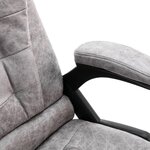 Chaise fauteuil siège de bureau informatique étude de massage clair similicuir daim gris 02_0024008