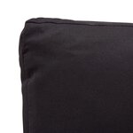 vidaXL Canapé 2 places de jardin et coussins Noir 124cm Résine tressée