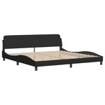vidaXL Cadre de lit sans matelas noir 200x200 cm tissu