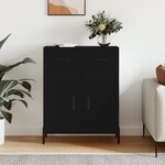 vidaXL Buffet noir 69 5x34x90 cm bois d'ingénierie
