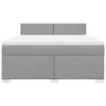 vidaXL Sommier à lattes de lit avec matelas Gris clair 180x200cm Tissu