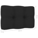 vidaXL Chaises de jardin lot de 2 avec coussins noir Pin imprégné