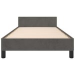 vidaXL Cadre de lit sans matelas gris foncé 100x200 cm velours