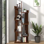 vidaXL Bibliothèque 48x25 5x140 cm Chêne marron Bois d'ingénierie