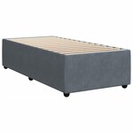 vidaXL Sommier à lattes de lit et matelas Gris foncé 90x190 cm Velours