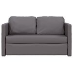 vidaXL Canapé-lit 2 en 1 gris 112x174x55 cm similicuir