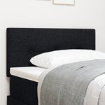 Tête de lit capitonnée noire 80 cm en tissu