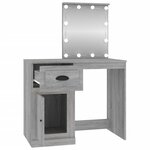 vidaXL Coiffeuse avec LED sonoma gris 90x50x132 5 cm bois d'ingénierie