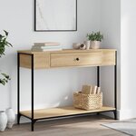 vidaXL Table console chêne sonoma 100x34 5x75 cm bois d'ingénierie