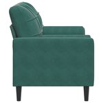 vidaXL Canapé 2 places avec oreillers vert foncé 140 cm velours