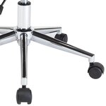 vidaXL Chaise pivotante de bureau Blanc Bois courbé et similicuir