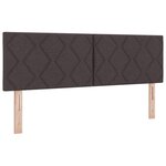 Lit box spring vidaXL avec matelas marron foncé 140x200 cm en tissus