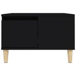 vidaXL Table basse noir 55x55x36 5 cm bois d'ingénierie