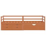 vidaXL Cadre de lit avec rangement sans matelas marron miel 90x200 cm