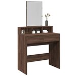 vidaXL Coiffeuse avec miroir chêne marron 80x41x144 5 cm