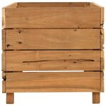 vidaXL Lit surélevé 100x40x38 cm bois de teck recyclé et acier