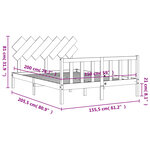 vidaXL Cadre de lit sans matelas blanc bois de pin massif