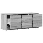 vidaXL Meuble TV avec LED sonoma gris 97x34x40 cm bois d'ingénierie