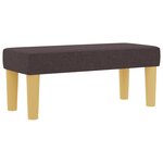 Lit à ressorts vidaXL avec matelas et banc marron foncé 100x200 cm en tissu