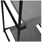 vidaXL Armoire de rangement 4 paniers en tissu Gris 63x30x71 cm Acier