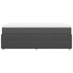 vidaXL Sommier à lattes de lit avec matelas Gris foncé 90x200 cm Tissu