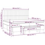 vidaXL Sommier à lattes de lit avec matelas Bleu 200x200 cm Tissu