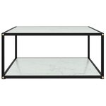 vidaXL Table basse Blanc 80x80x35 cm Verre trempé