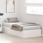 Cadre de Lit de Rangement vidaXL Blanc 90x190 cm