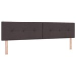 Headboard Button Tufté Marron Foncé 200 cm Tissu