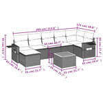 vidaXL Salon de jardin avec coussins 8 Pièces beige résine tressée
