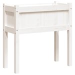 vidaXL Jardinières 2 Pièces avec pieds blanc bois de pin massif