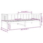 vidaXL Lit de jour sans matelas blanc 80x200 cm bois de pin massif