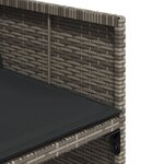 vidaXL Ensemble à manger de jardin 15 Pièces coussins gris résine tressée